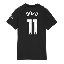 Manchester City Jeremy Doku #11 Uit tenue Dames 2025-26 Korte Mouw